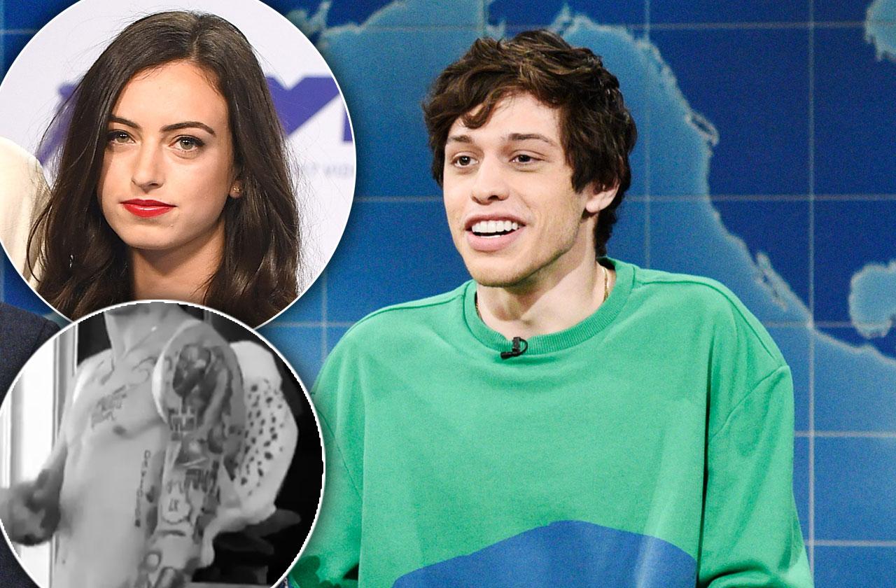 Pete Davidson covers up tattoo after engagement to Ariana Grande  Daily  Mail Online