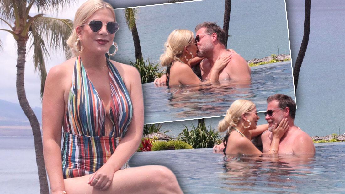 Tori Spelling Wears Swimsuit, Kisses Dean McDermott In Hawaii