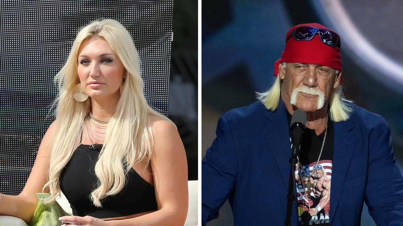 Split image of Brooke and Hulk Hogan