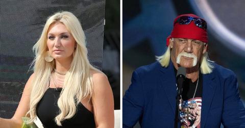 Split image of Brooke and Hulk Hogan