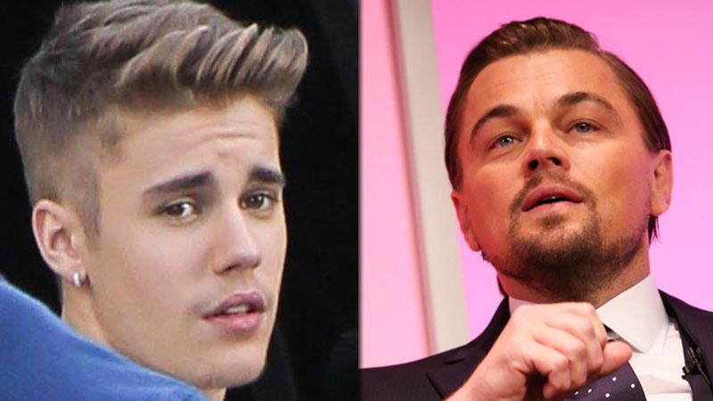 //leonardo dicaprio justin bieber