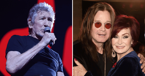 Split photo of Roger Waters, Ozzy and Sharon Osbourne