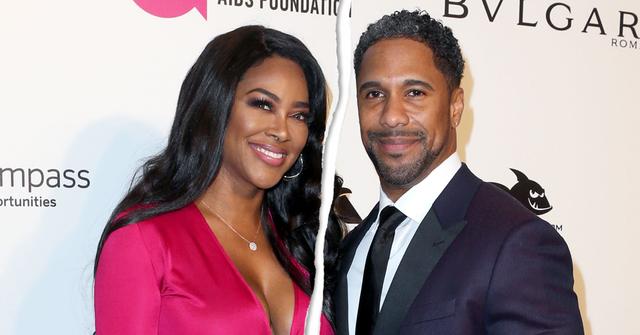 Kenya Moore and Marc Daly attend Elton John AIDS Foundation Academy Awards.