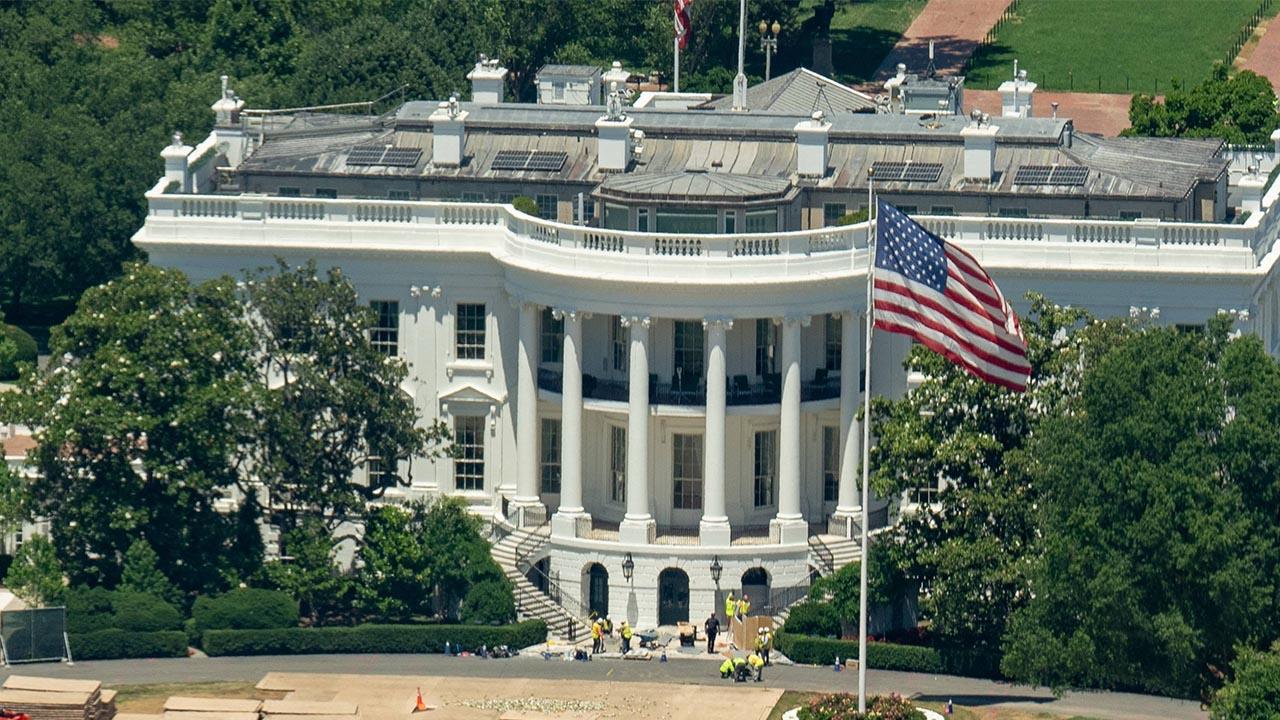 The White House X account shared a picture of a sombrero carved into a pumpkin.