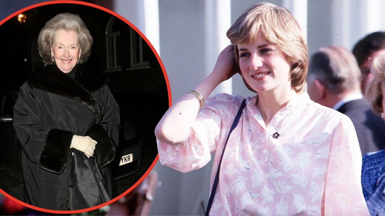 Split photos of Raine Spencer and Princess Diana