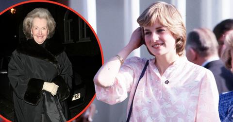 Split photos of Raine Spencer and Princess Diana