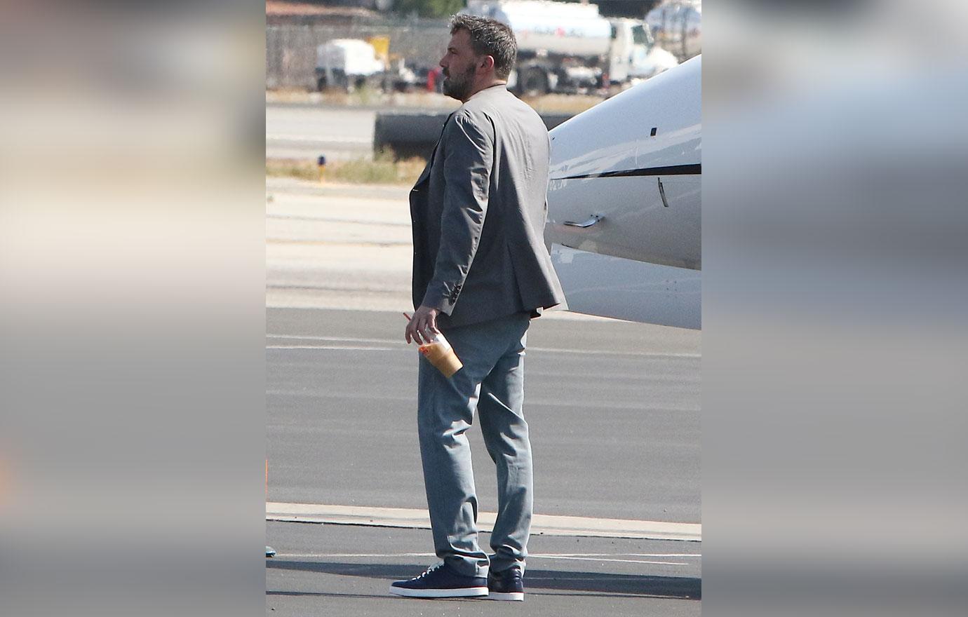 Ben Affleck Looks Like Big Kid Boarding Private Jet