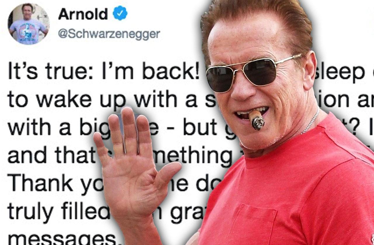 //Arnold schwarzenegger tweet open heart surgery pp