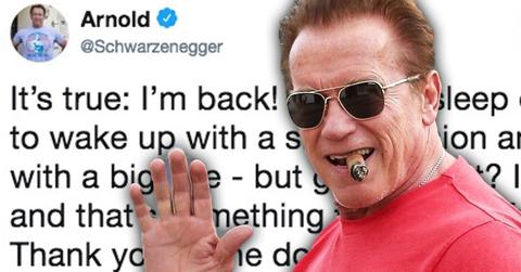 //Arnold schwarzenegger tweet open heart surgery pp