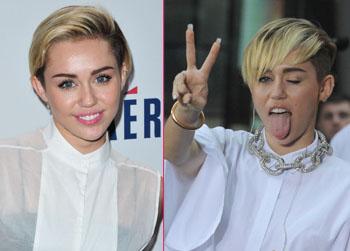 Miley Cyrus says she's playing a character in public