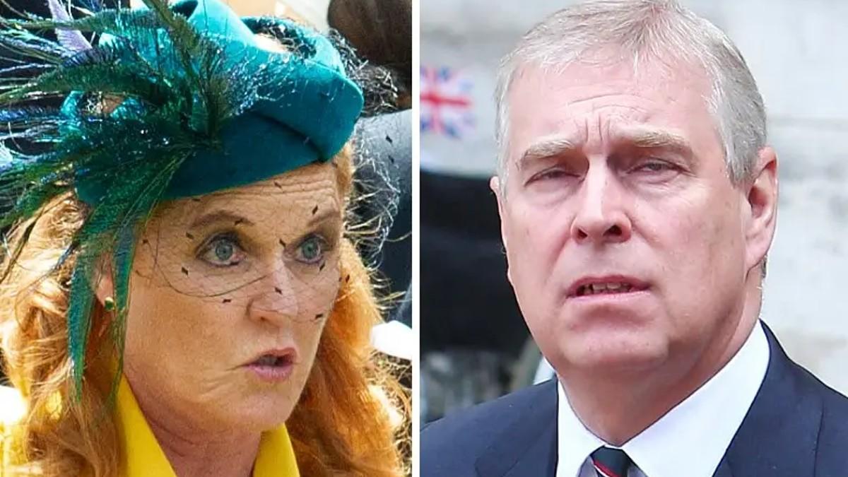 Split photo of Sarah Ferguson and Andrew Windsor