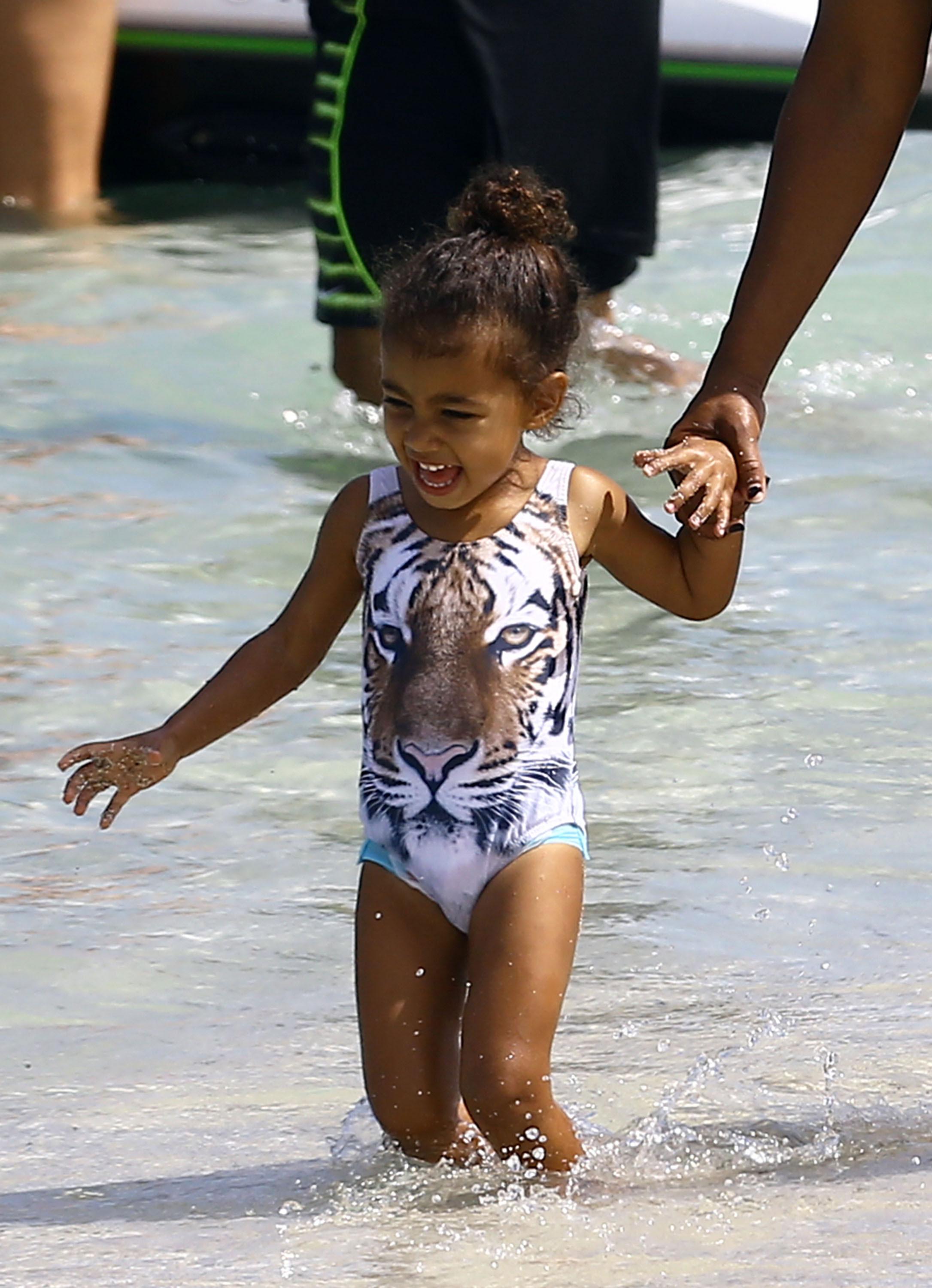 North West Tiger Swimsuit Beach Miami