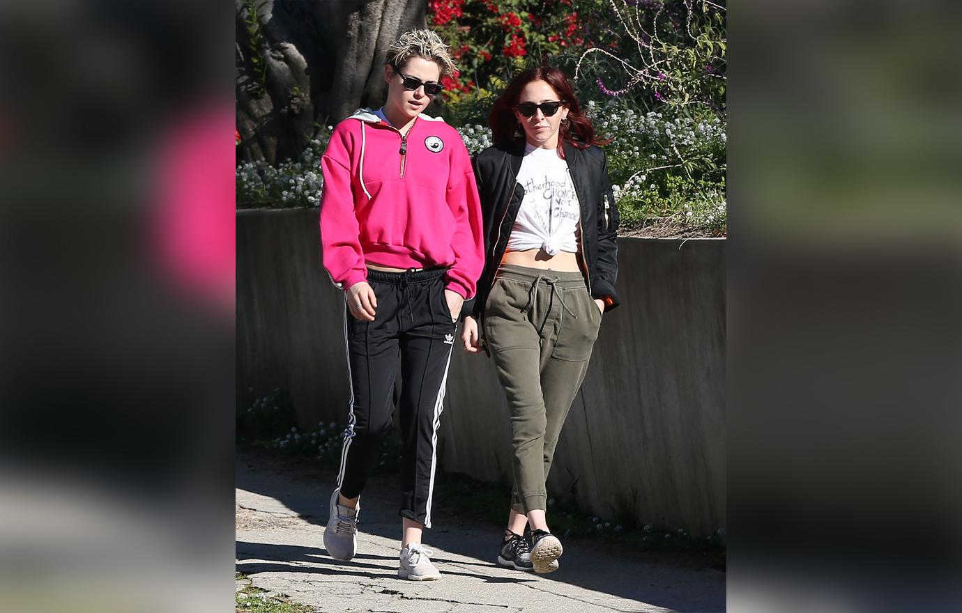 Kristen Stewart and Sara Dinkin Walking Together