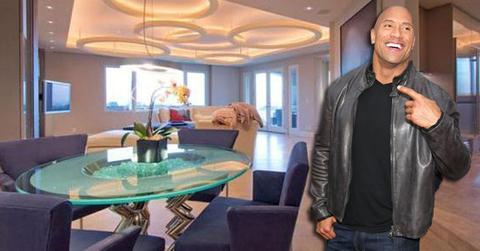 //dwayne johnson mansion wide getty