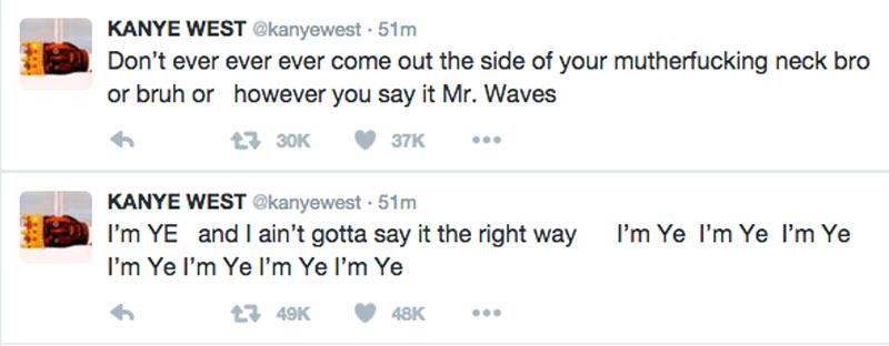 Kanye West Twitter Rant Wiz Khalifa