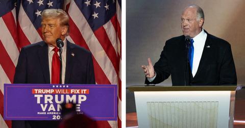 Composite photo of Donald Trump and Tom Homan.