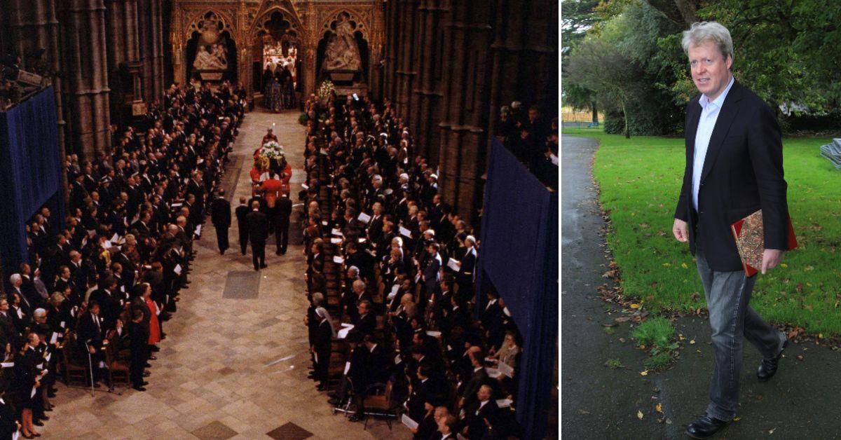 Photo of Charles Spencer and Diana's funeral