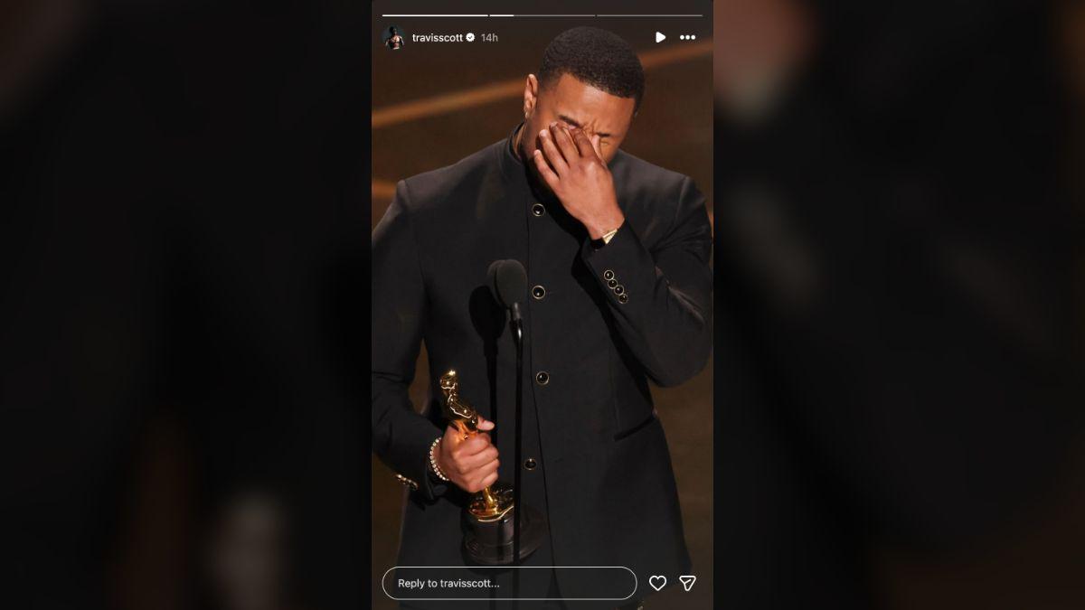 image of Scott shares two children — Stormi and Aire — with his ex Kylie Jenner, who is now dating Chalamet.