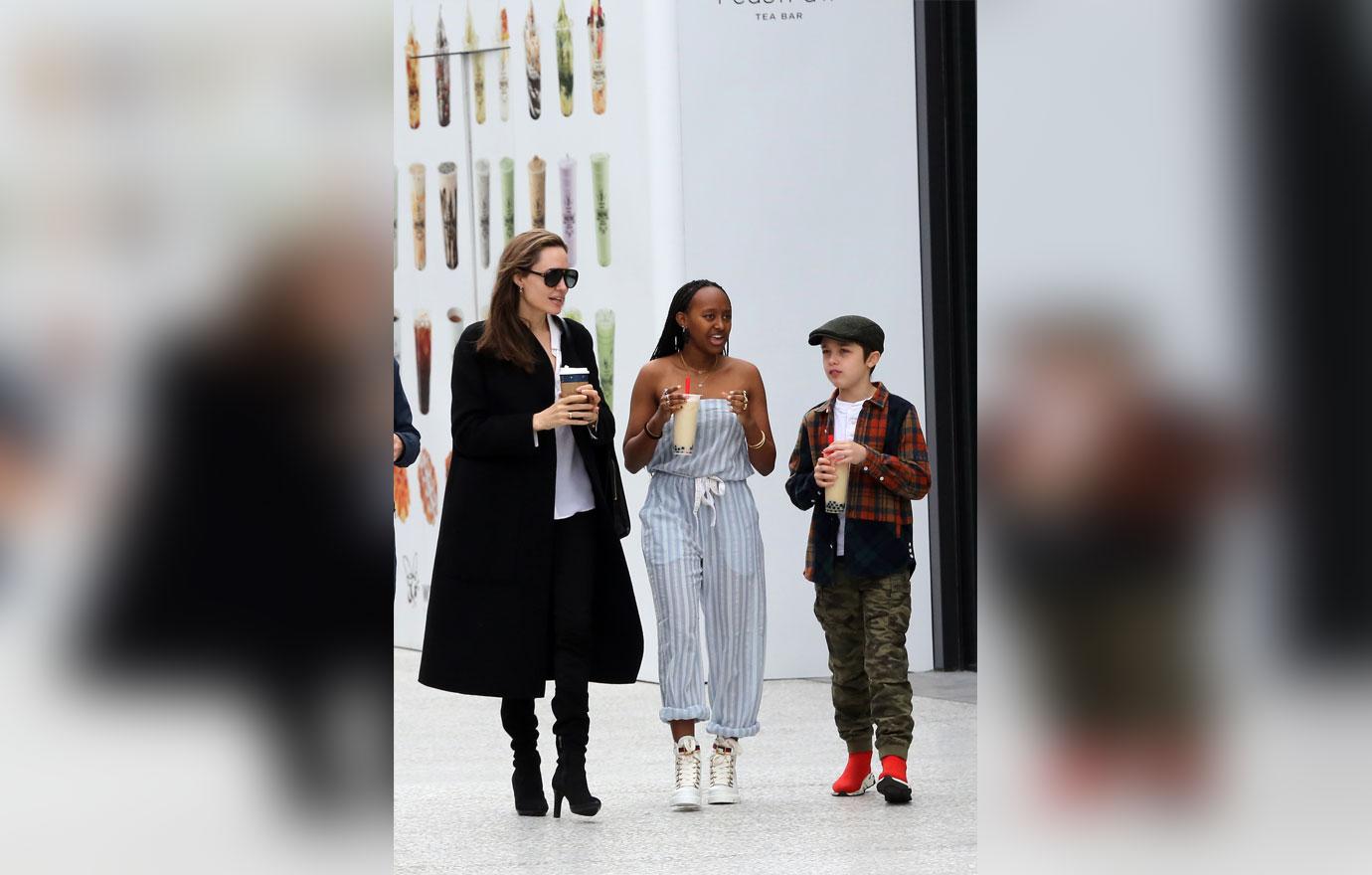 Angelina Jolie With Zahara & Knox Amid Brad Pitt Custody Battle Settlement