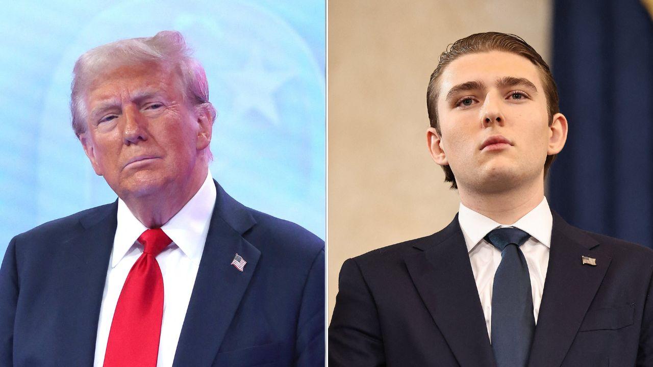 Photo of Donald and Barron Trump