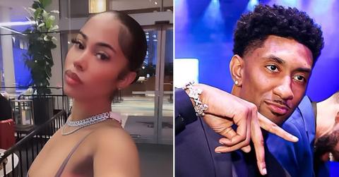 christian woods ex steps out for nba game after court awards baller sole custody of son pp