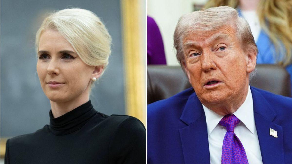 split image of Natalie Harp and Donald Trump