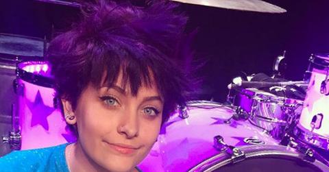 //paris jackson dyes hair puple prince tribute pp