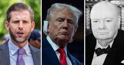 Composite photo of Eric Trump, Donald Trump and Winston Churchill