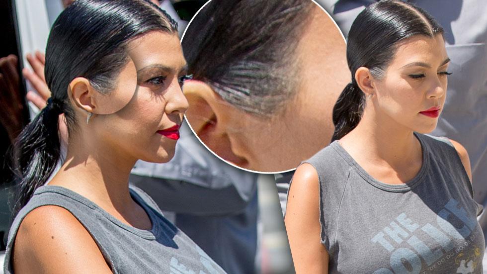 Stressed Out Kourtney Kardashian Has Greying Hair After Scott Split