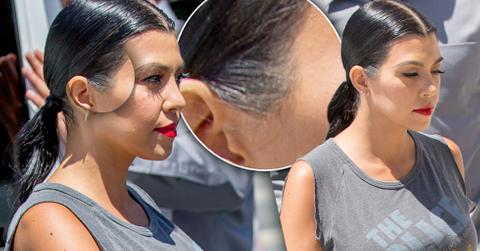 Stressed Out Kourtney Kardashian Has Greying Hair After Scott Split