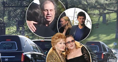 Carrie Fisher Debbie Reynolds Funeral Cemetery Billie Lourd Arrivals