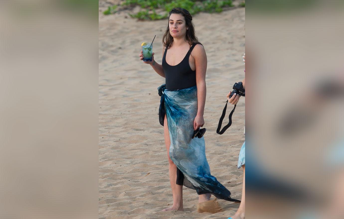 //lea michele weight gain swimsuit maui