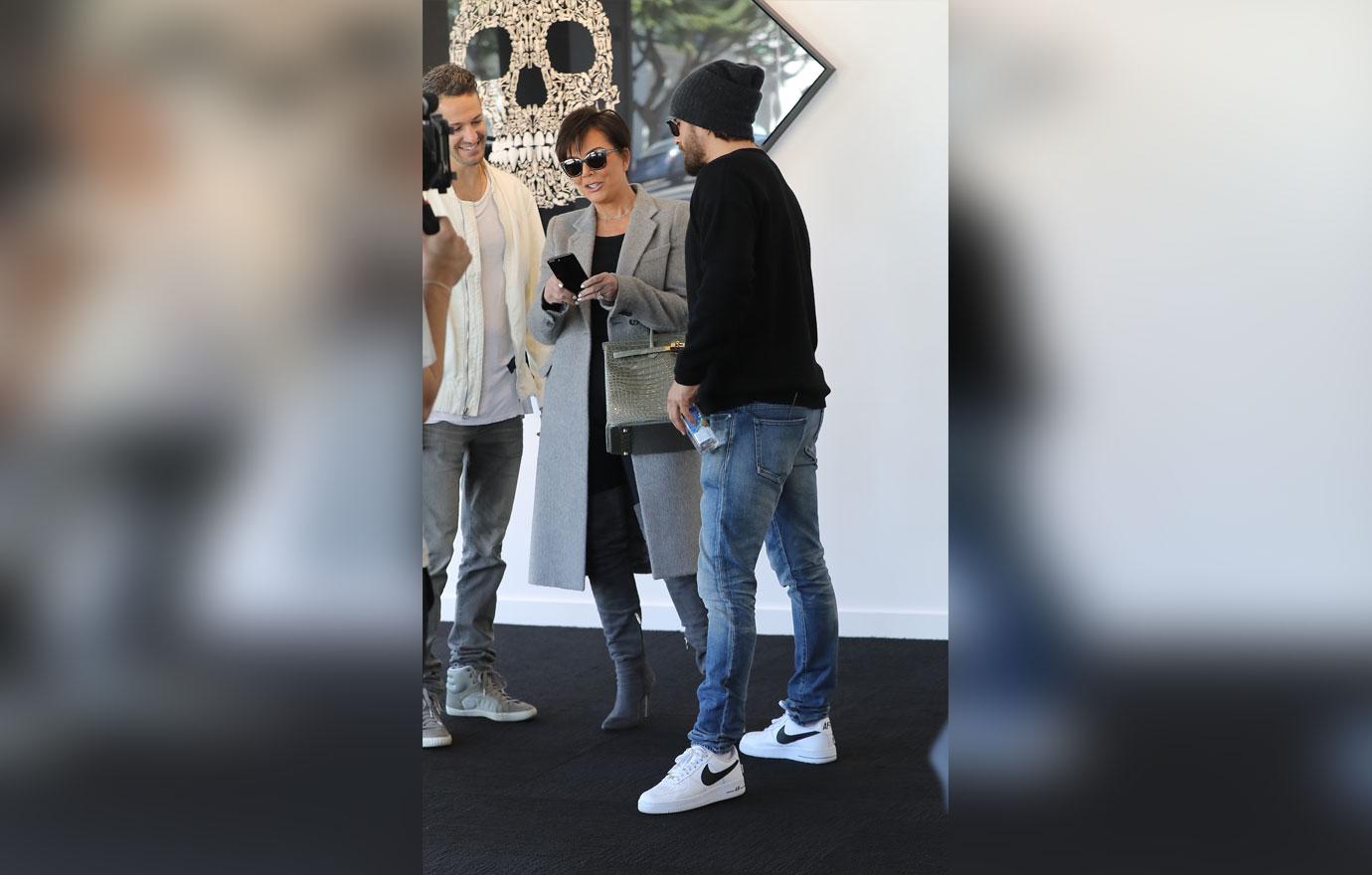 Kris Jenner And Scott Disick Visit Art Gallery