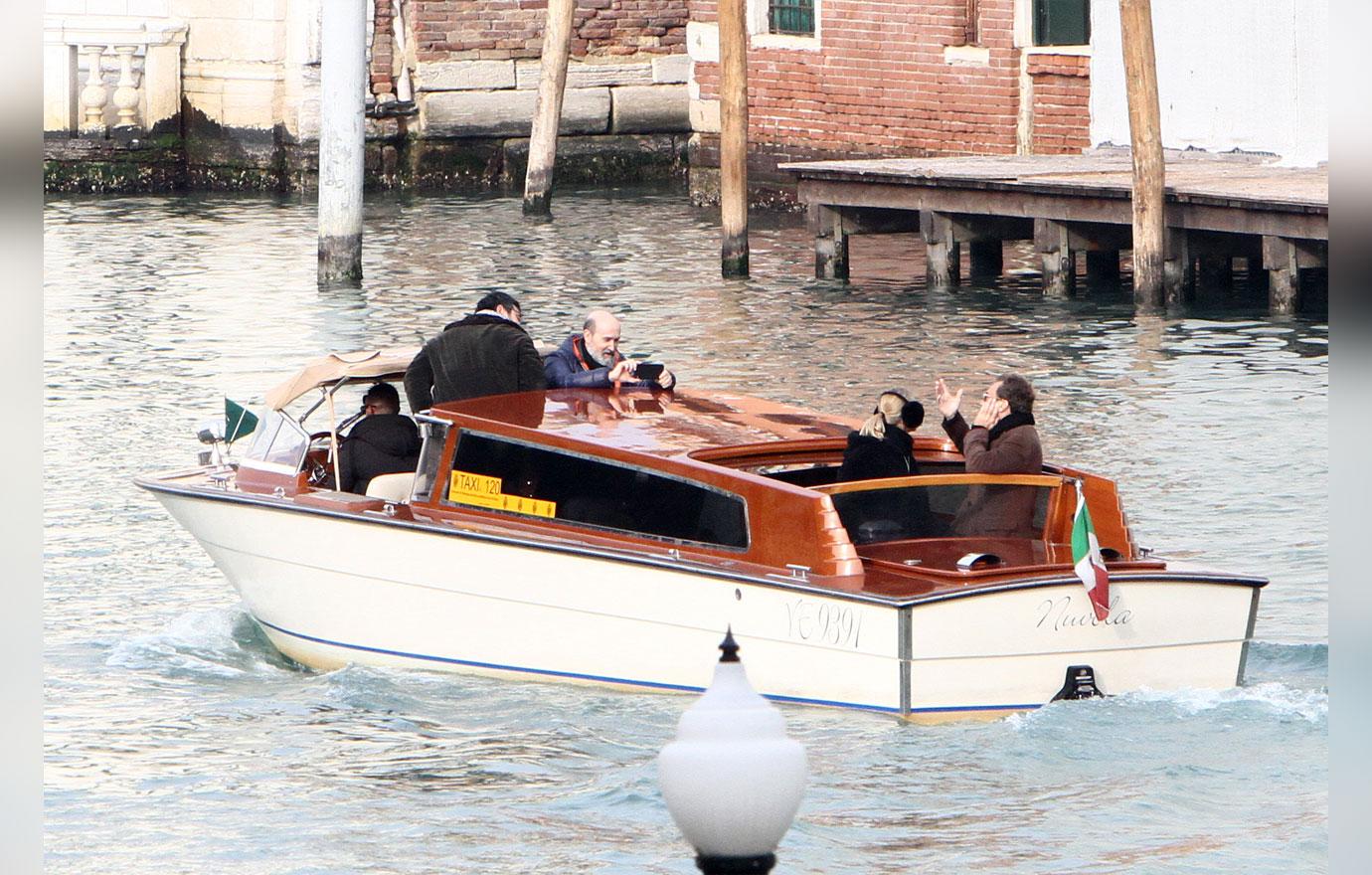 Jude Law And Phillipa Coan Take Venice Water Taxi Ride