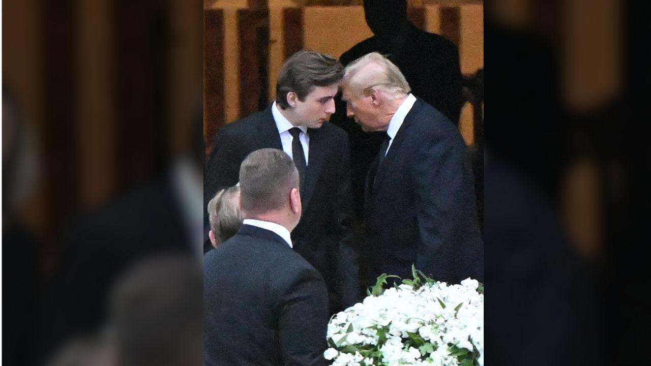 Image of Barron Trump with Donald Trump