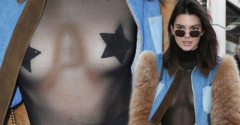 //kendall jenner naked braless boobs sheer pasties pics