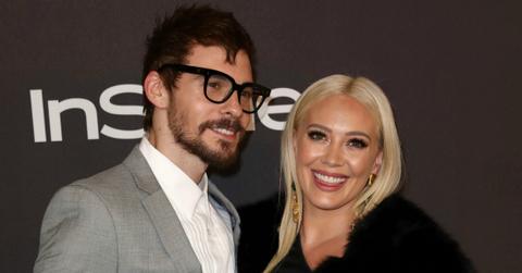 Matthew Koma and Hilary Duff walked the red carpet at an InStyle event with the Younger star wearing a black dress and Koma wore a grey suit jacket.
