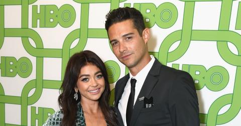 Sarah Hyland Engaged To Boyfriend Wells Adams Posing Smiling