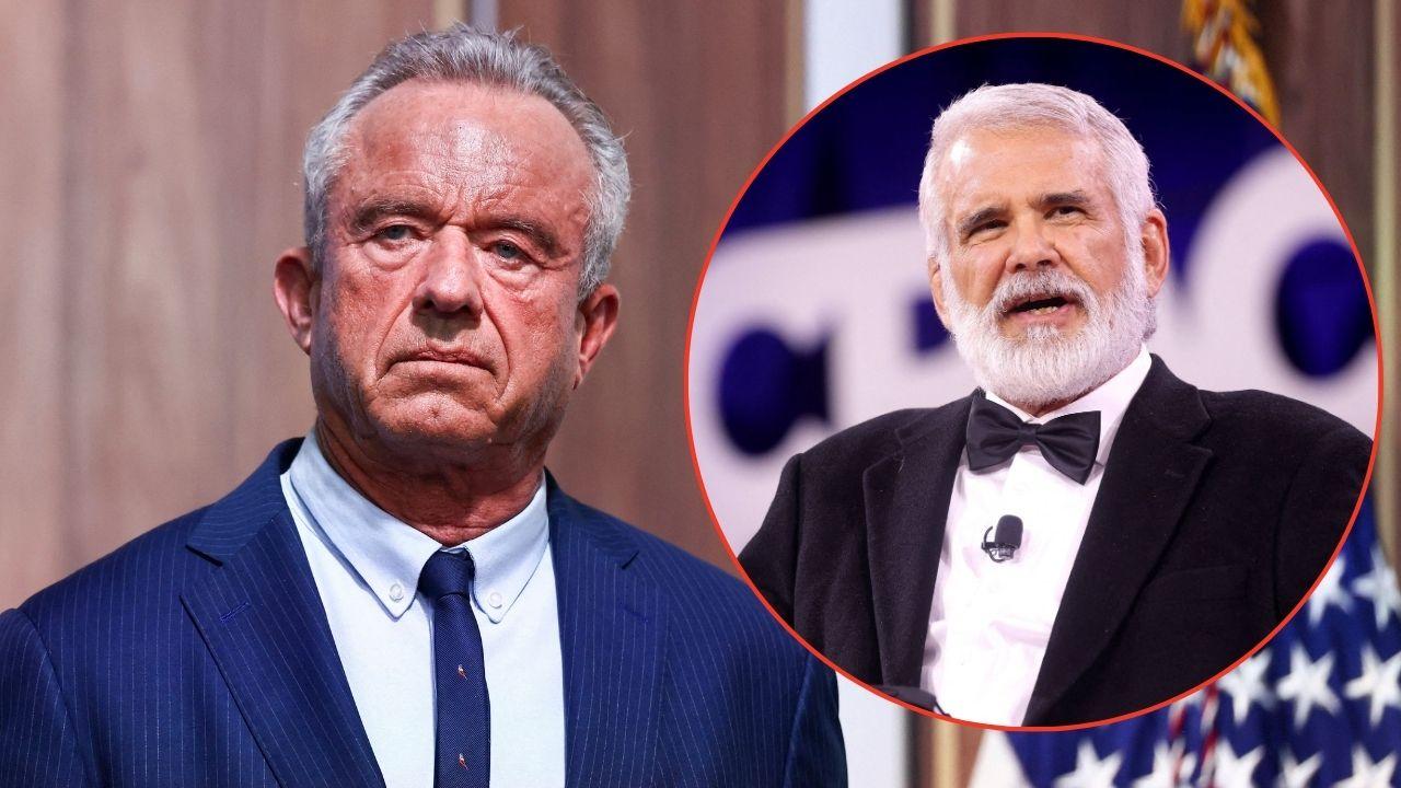 Split image of Robert F. Kennedy Jr. and Dr. Robert Malone
