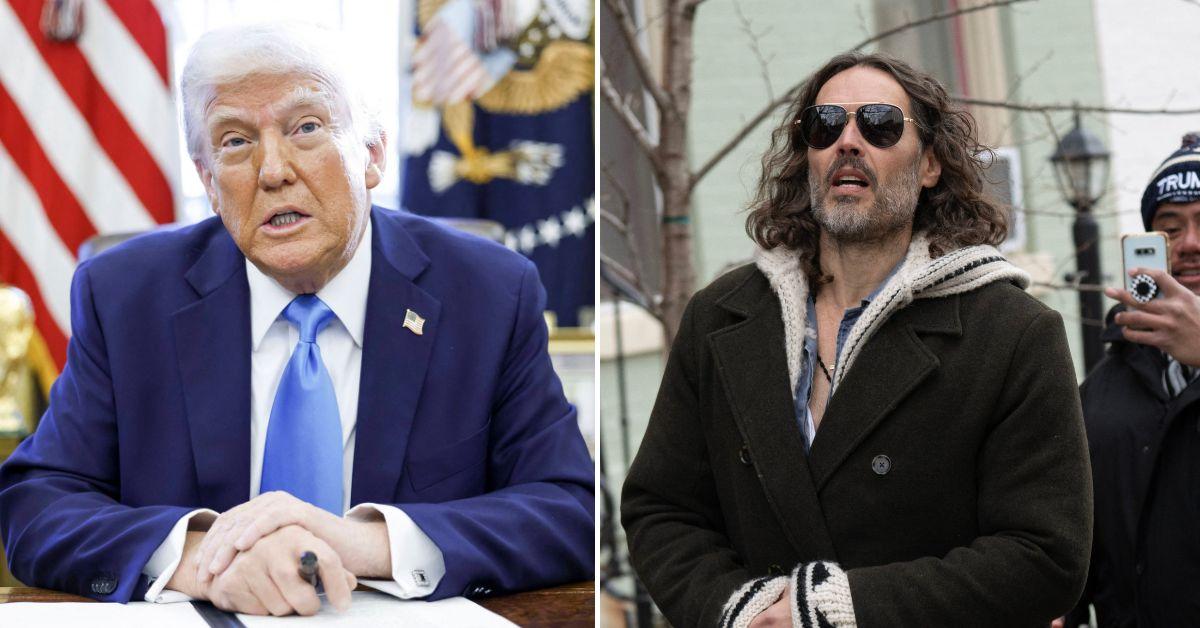 russell brand cozying up trump