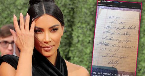 Kim Kardashian Shares Letters From Late Father