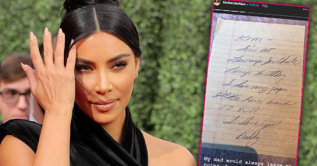 Kim Kardashian Shares Letters From Late Father