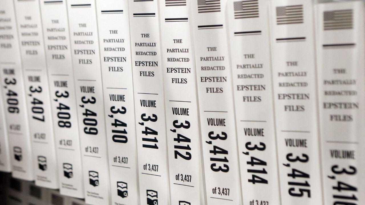 A photo of the Jeffrey Epstein files