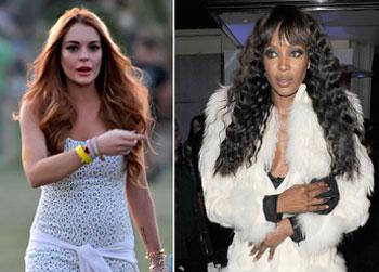 //lindsay lohan naomi campbell