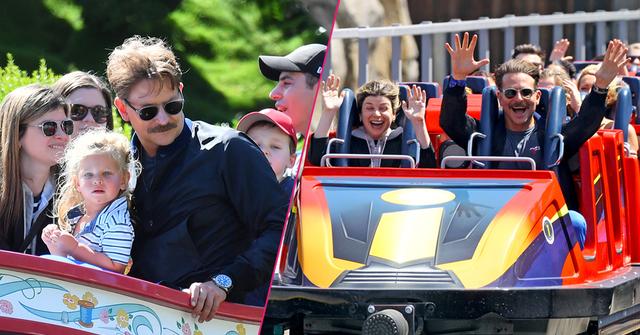 Bradley Cooper enjoys a day at Disneyland with his daughter Lea.