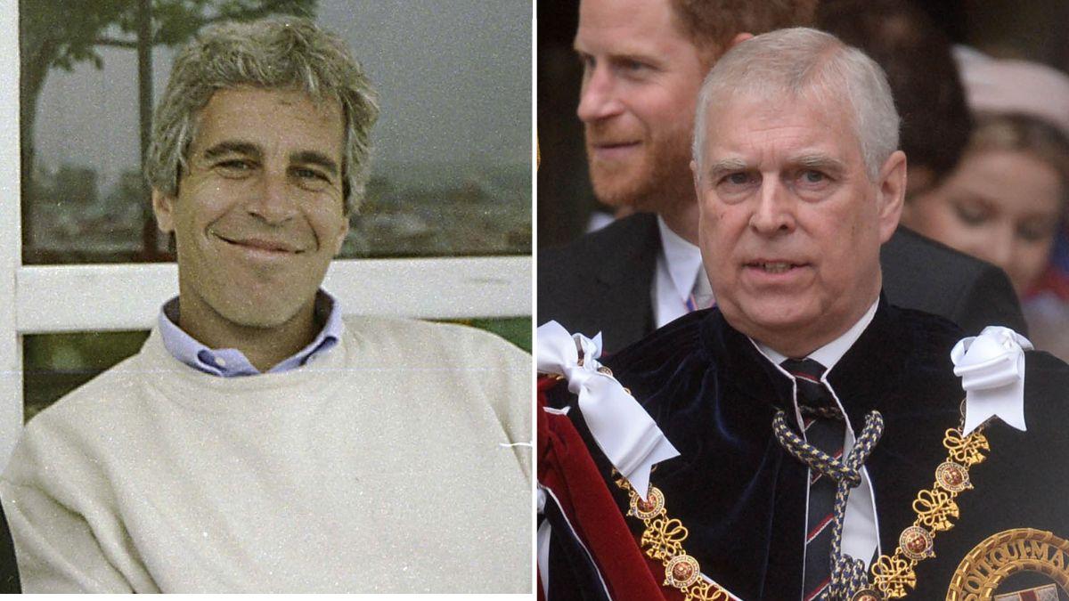 split image of Jeffrey Epstein and Ex-Prince Andrew