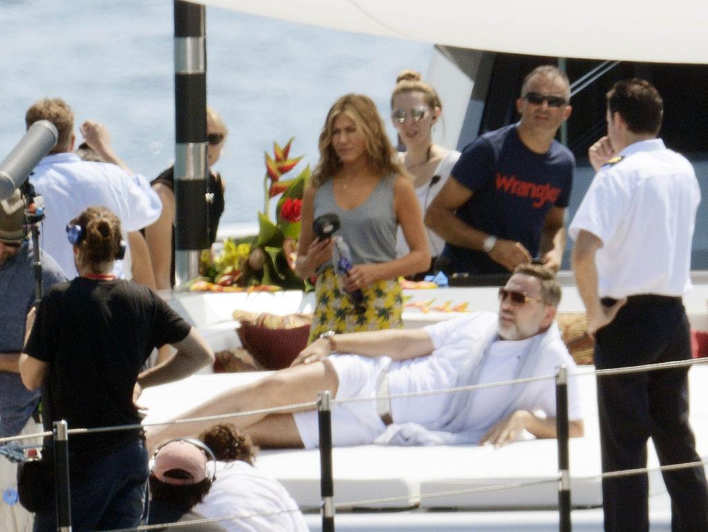 Jennifer Aniston Relaxes On Yacht In Italy