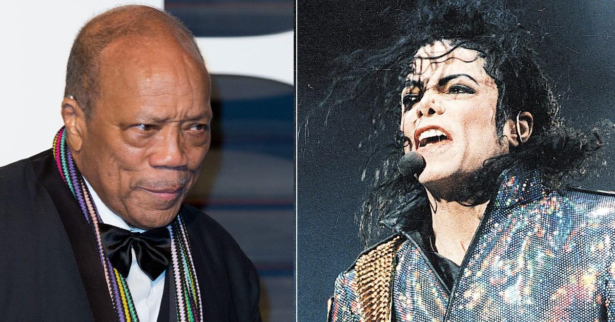 Split photo of Quincy Jones, Michael Jackson