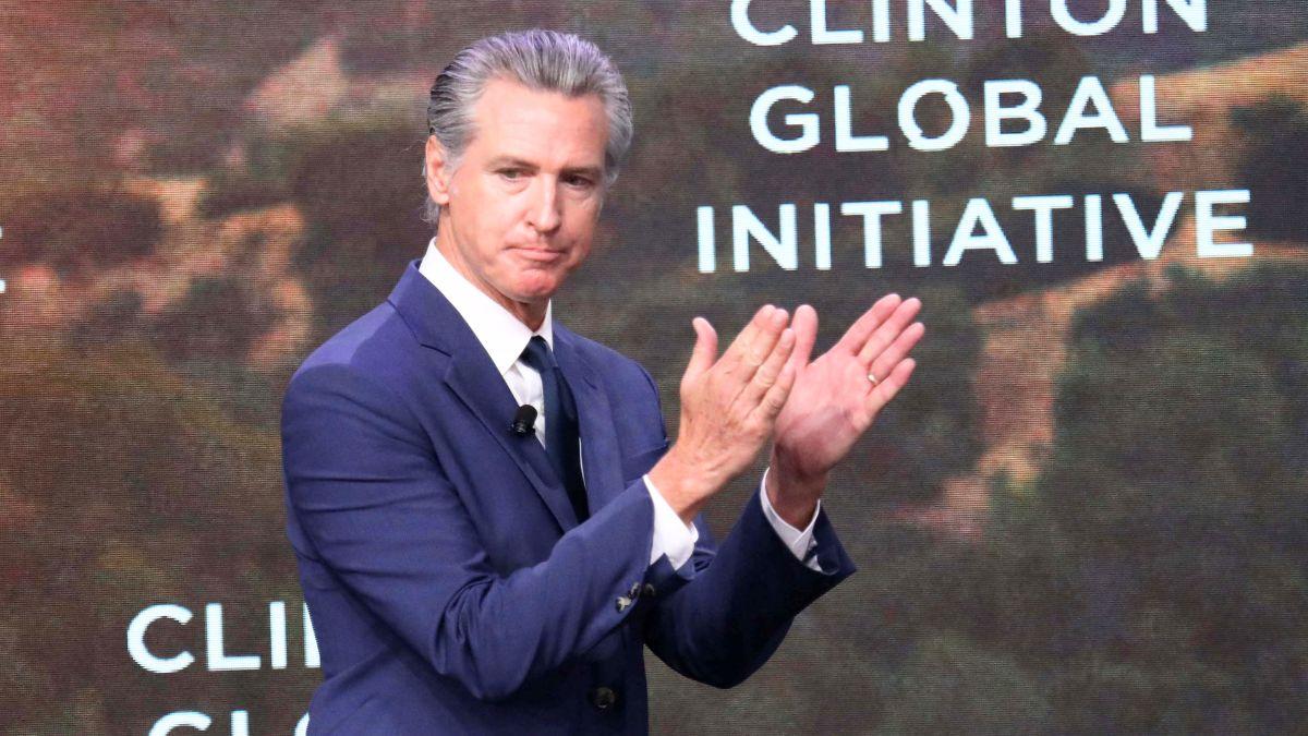 Gavin Newsom slammed Trump's branded merchandise.