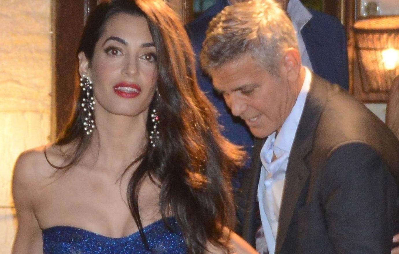 //george clooney and amal dine out with matt damon and luciana barroso in italy pp